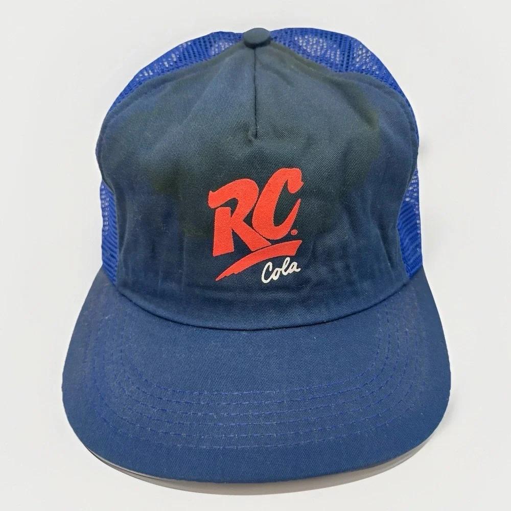 Vintage RC‎ Royal Crown Cola M&B Adjustable Mesh Trucker SnapBack Hat Cap 90s